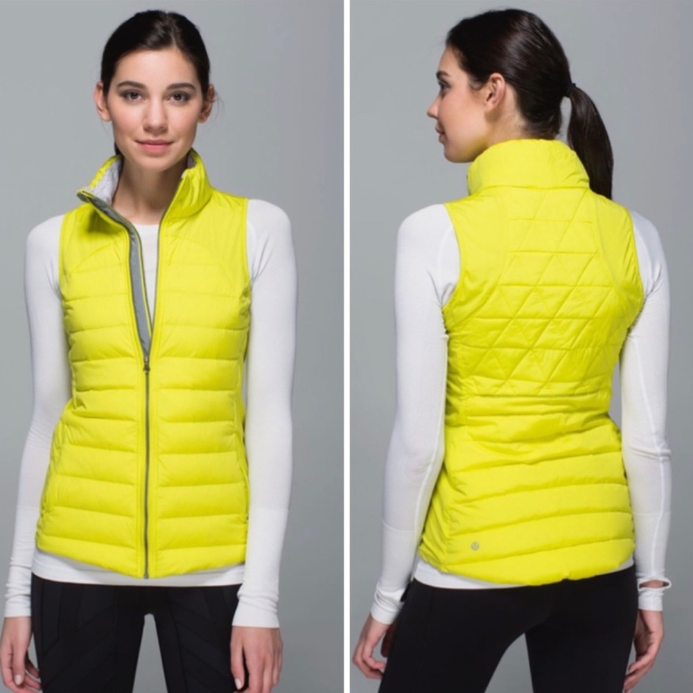 Lululemon Fluffed Up Puffer Reflective Vest sz 6